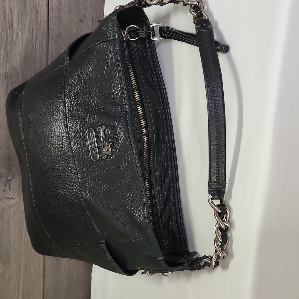 Coach Madison Tribeca Black Leather Shoulder Bag 14109 - Picture 7 of 9